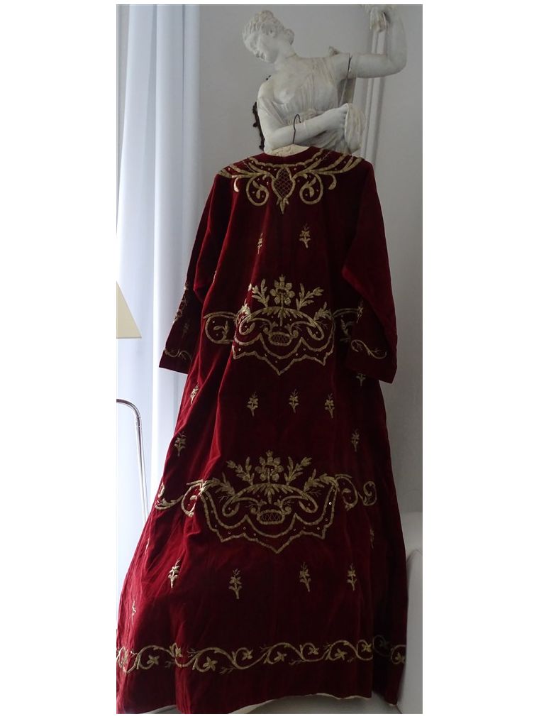 Art Ottoman Robe De Cérémonie En Velours De Soie Et Broderies ...