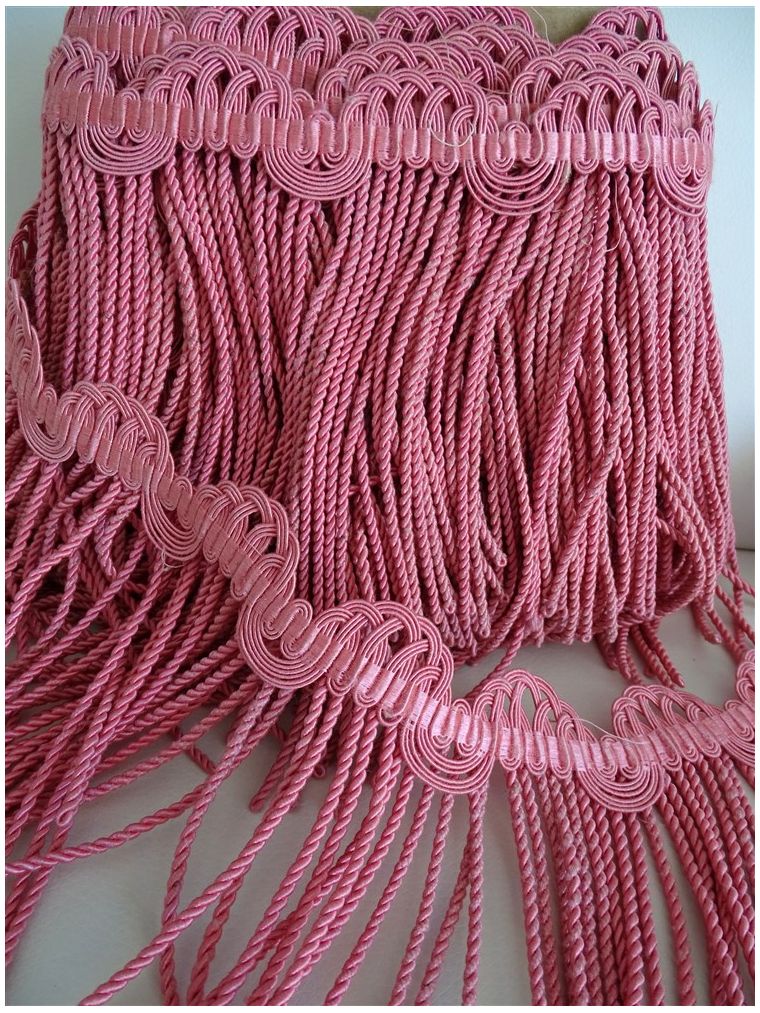 Lot De 2 Galons Anciens Rose - Ruban Tresse Vintage - Pour Couture Et Loisirs Créatifs